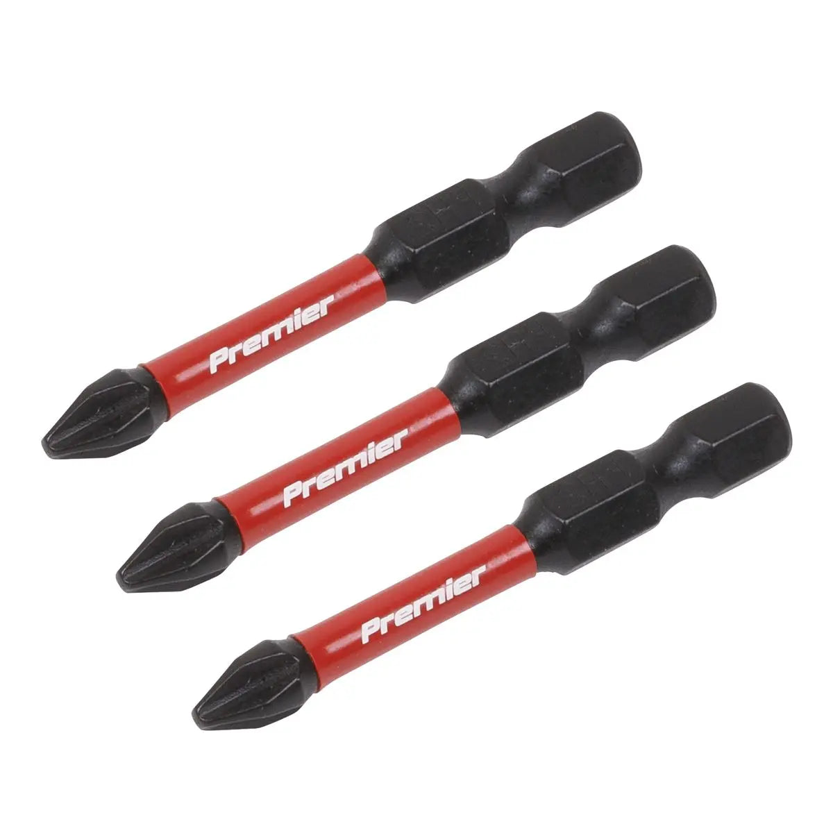 Sealey Premier Phillips #2 Impact Power Tool Bits 50mm - 3pc