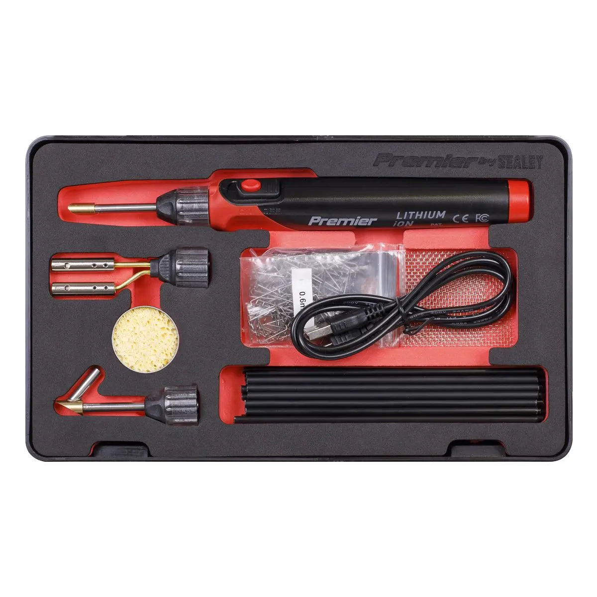 Sealey Premier Plastic Welding Repair Kit Rechargeable Lithium-ion 30W