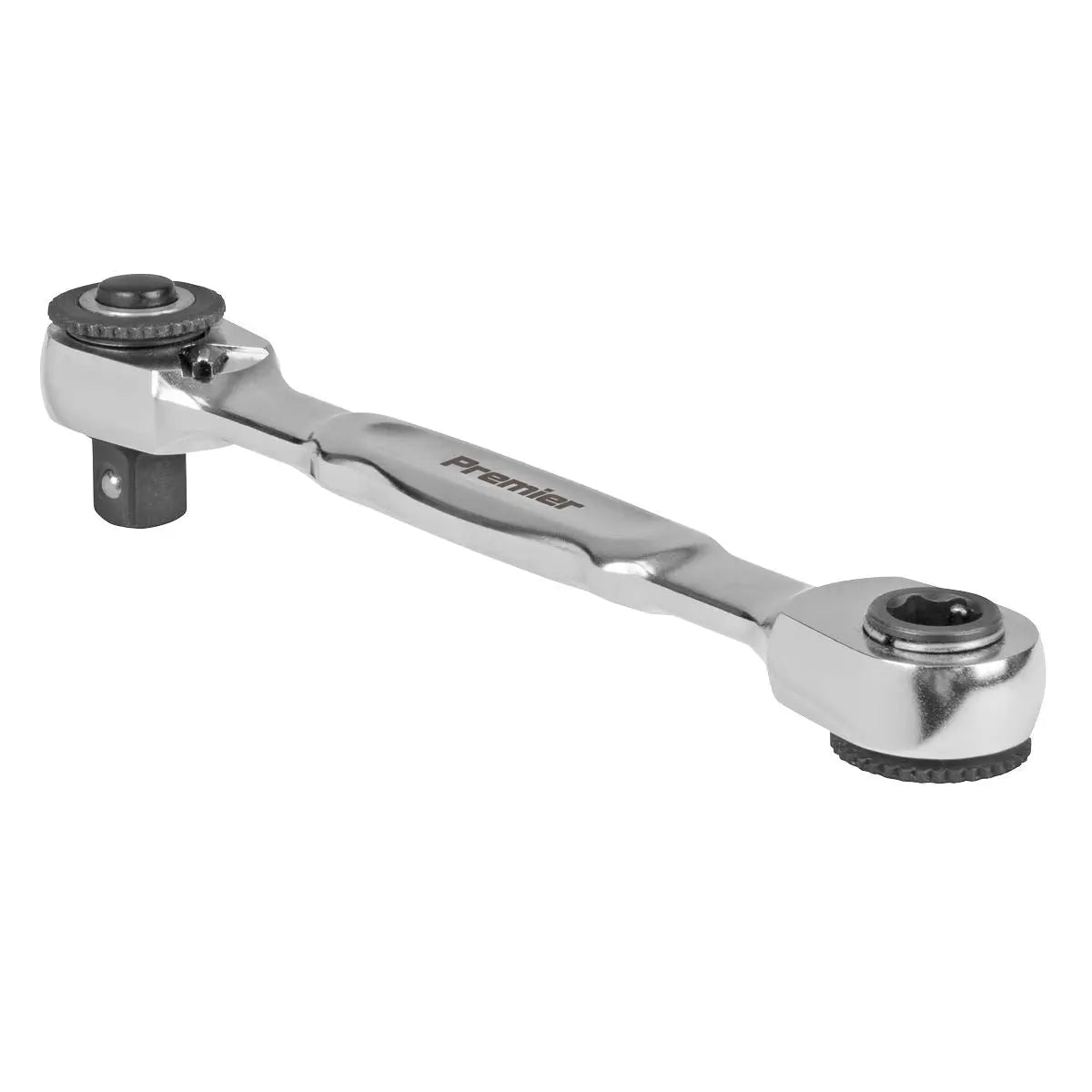 Sealey Premier Platinum Micro Ratchet Bit Driver & Wrench 1/4"Sq & 1/4"Hex Drive White Rose Tools