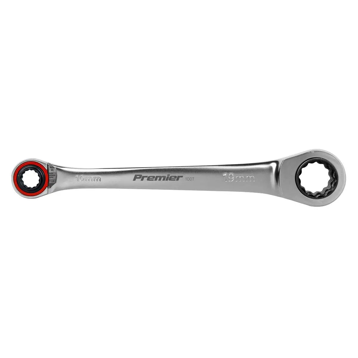 Sealey Premier Platinum Ratchet Ring Spanner 4-in-1 Reversible Metric Premier Platinum