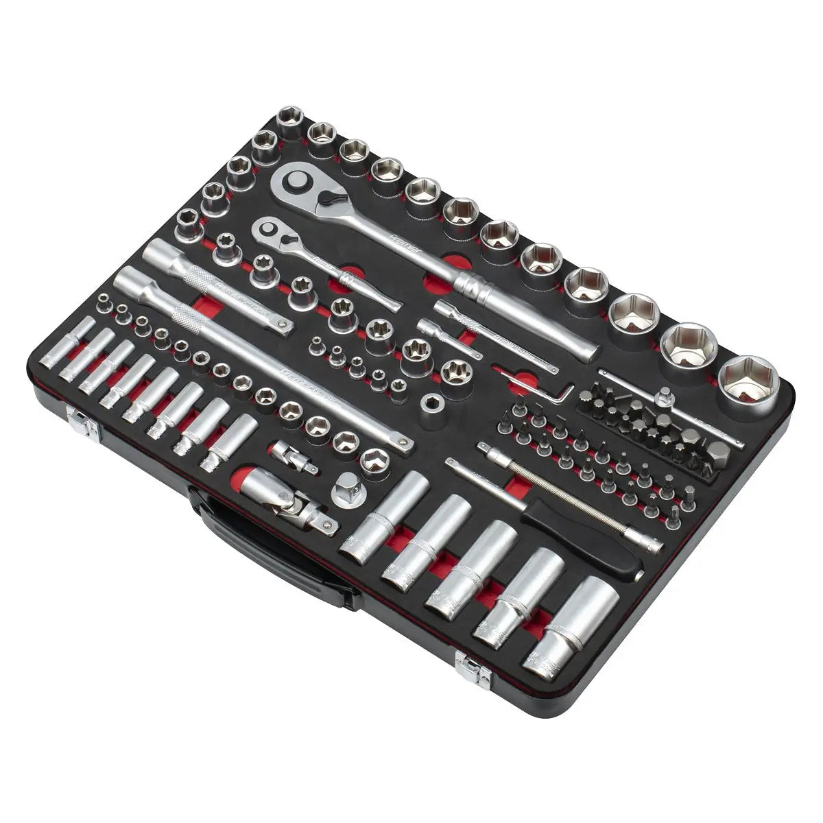 Sealey Premier Platinum Socket Set 1/4" & 1/2"Sq Drive 108pc - Premier Platinum White Rose Tools