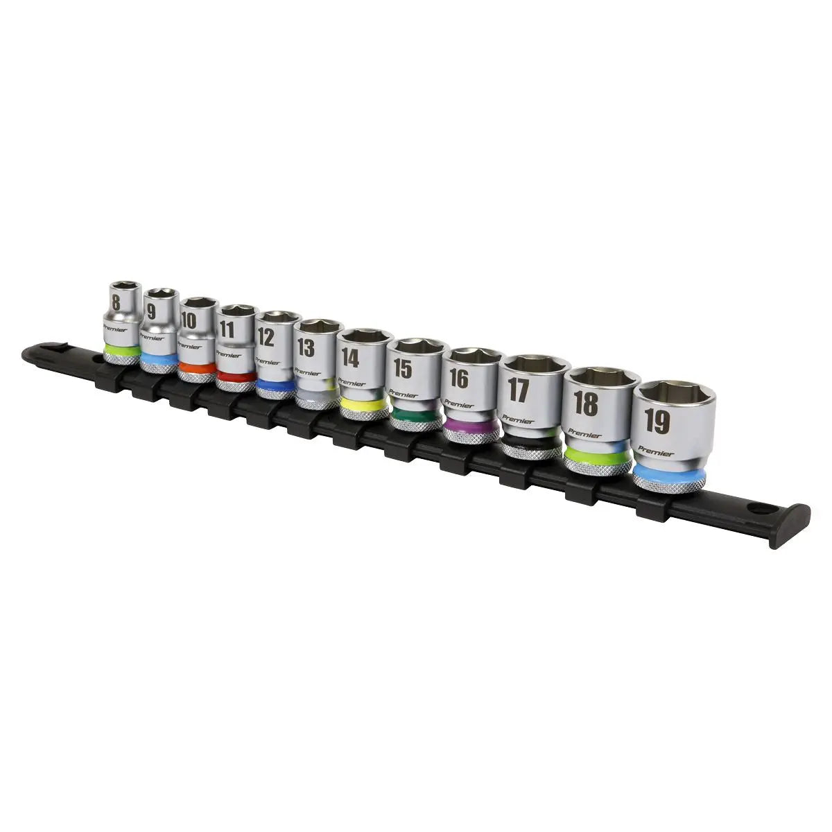 Sealey Premier Platinum Socket Set 12pc 3/8"Sq Drive WallDrive® Metric