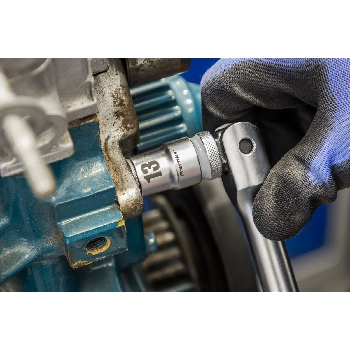 Sealey Premier Platinum Socket Set 13pc 1/2"Sq Drive 6pt WallDrive® Metric