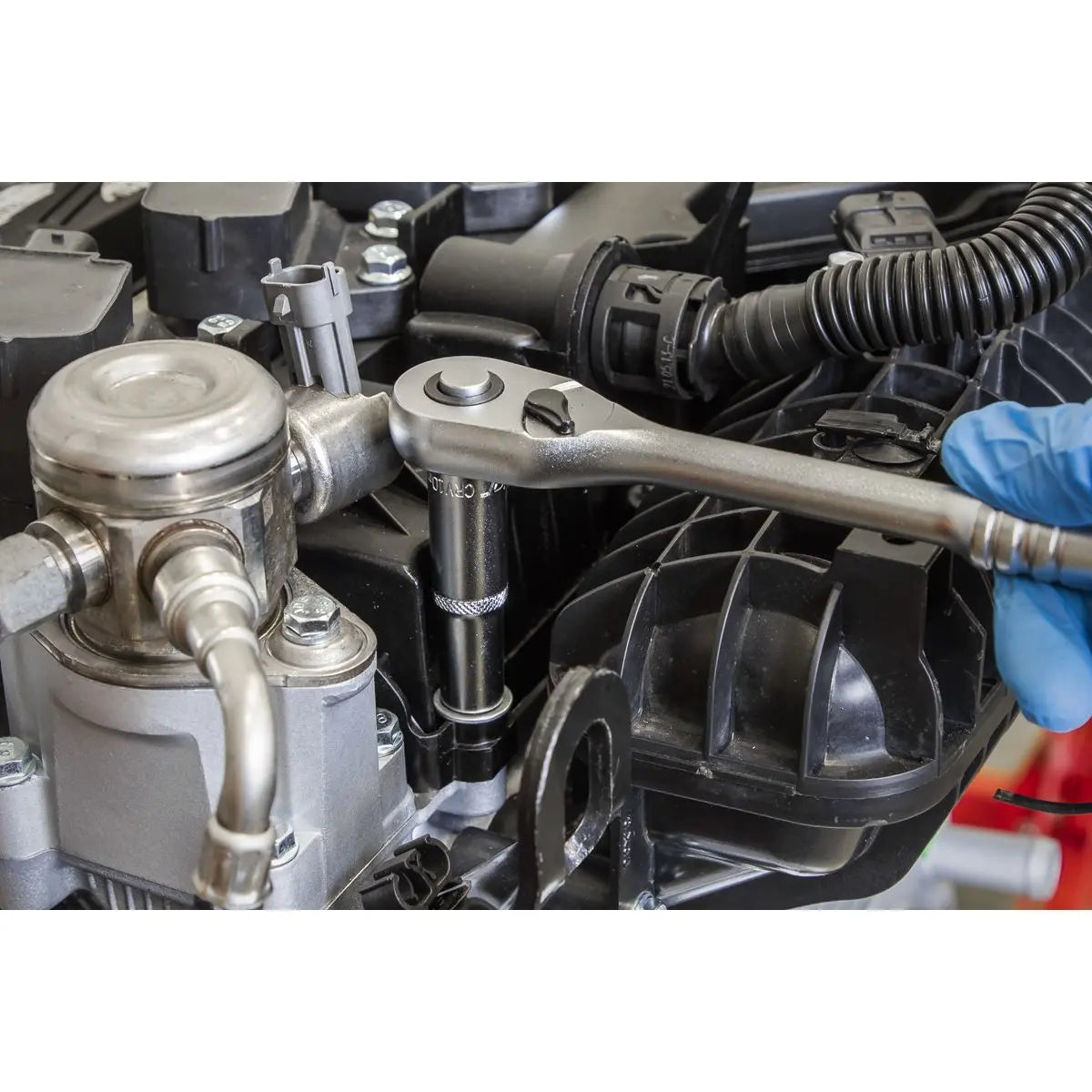 Sealey Premier Platinum Socket Set 3/8"Sq Drive 37pc - Metric/Imperial - Premier Platinum White Rose Tools