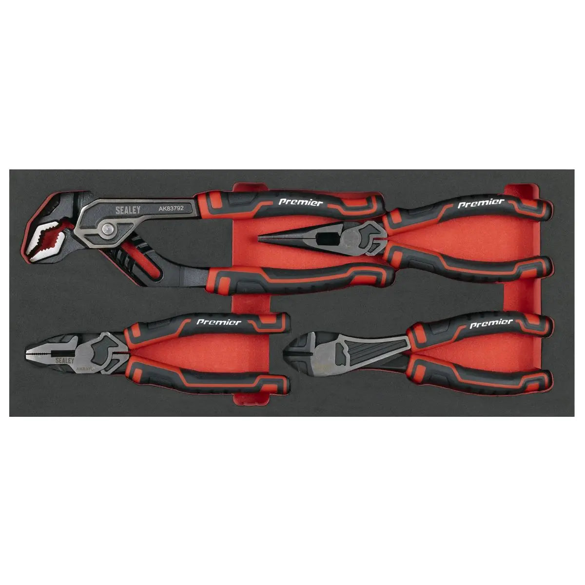Sealey Premier Pliers Set with Tool Tray 4pc  White Rose Tools