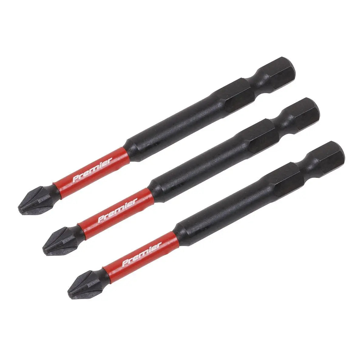 Sealey Premier Pozi #2 Impact Power Tool Bits 75mm - 3pc