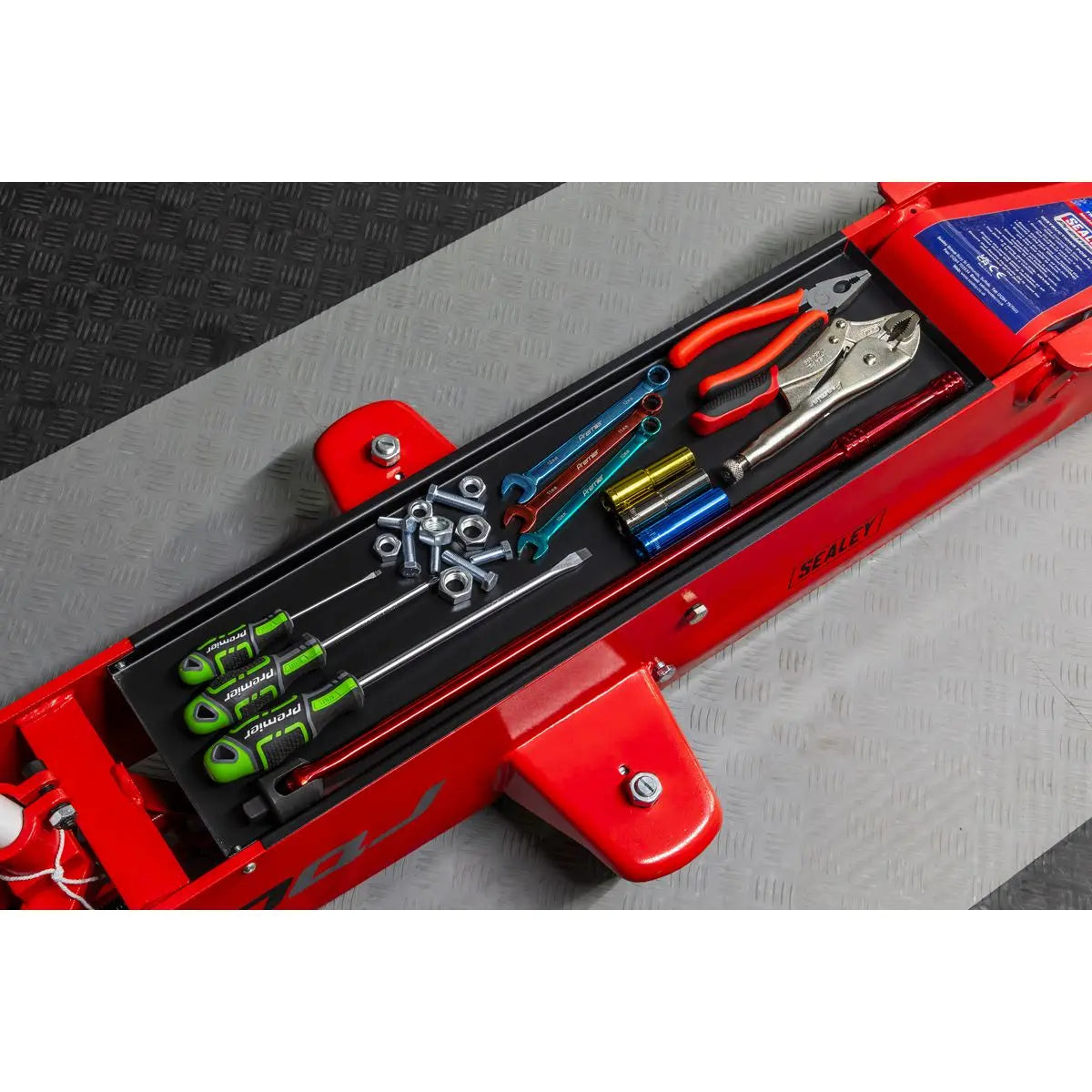 Sealey Premier Premier Long Reach Trolley Jack 10 Tonne