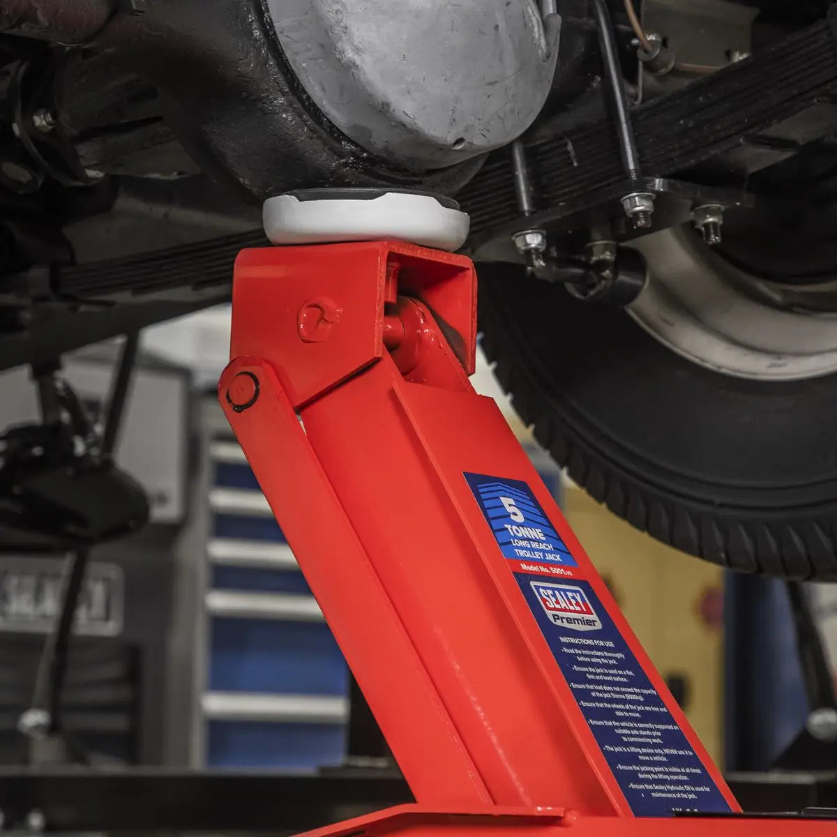 Sealey Premier Premier Long Reach Trolley Jack 5 Tonne