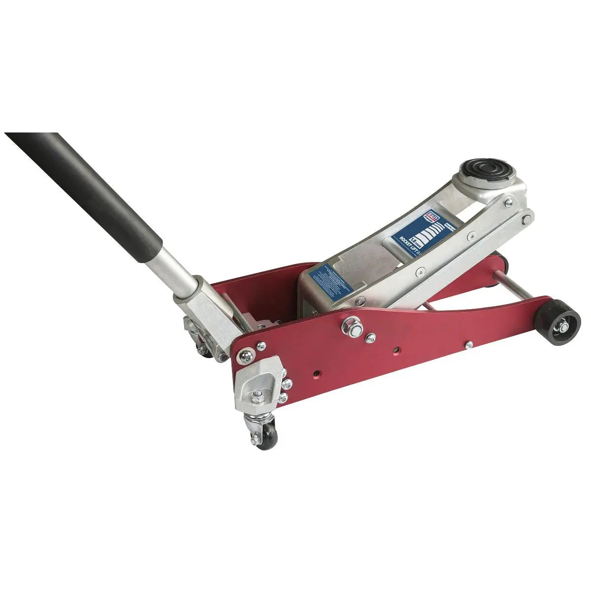 Sealey Premier Premier Low Profile Aluminium Trolley Jack with Rocket Lift 1.8 Tonne  White Rose Tools