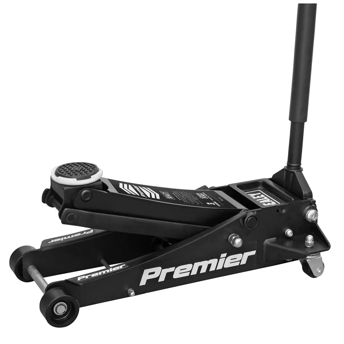 Sealey Premier Premier Low Profile Trolley Jack with Rocket Lift 3 Tonne - Black