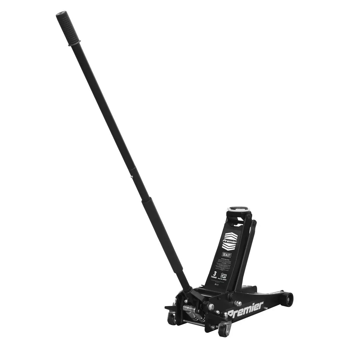 Sealey Premier Premier Low Profile Trolley Jack with Rocket Lift 3 Tonne - Black