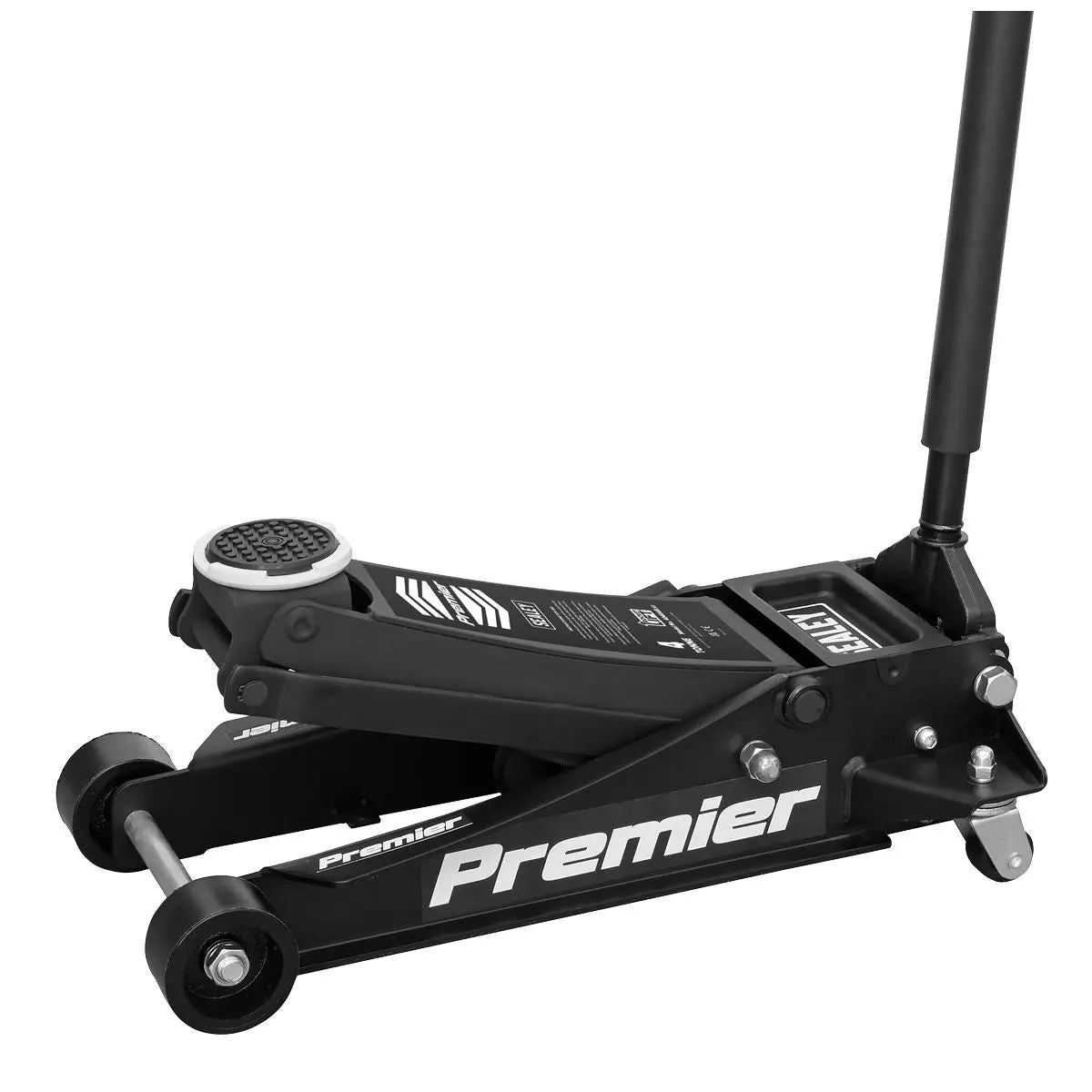 Sealey Premier Premier Low Profile Trolley Jack with Rocket Lift 4 Tonne - Black