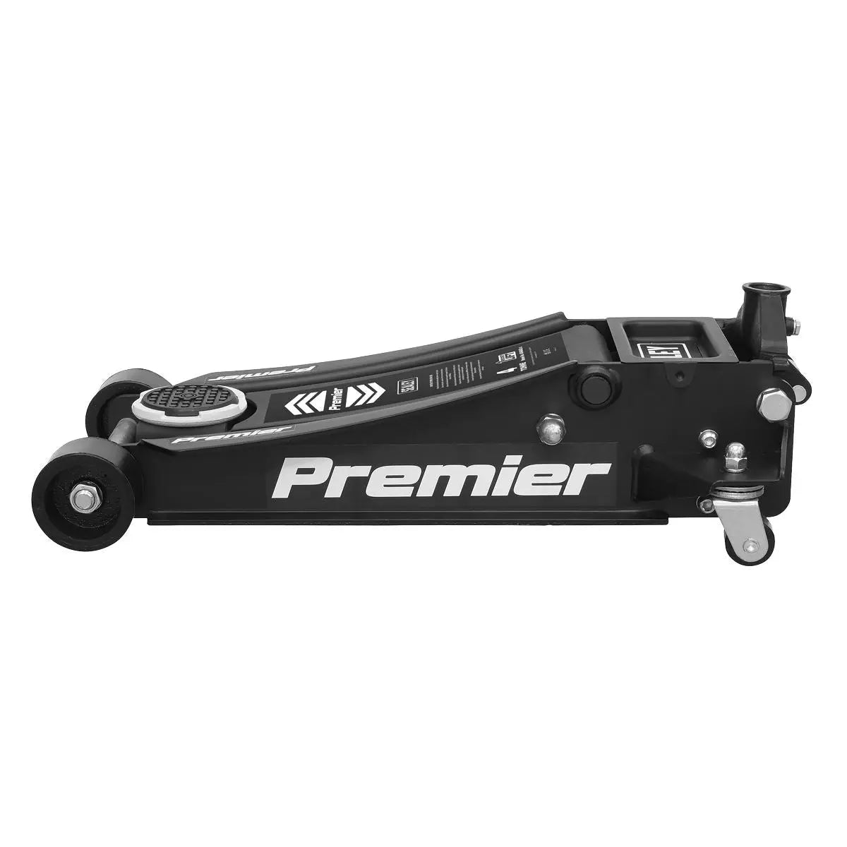 Sealey Premier Premier Low Profile Trolley Jack with Rocket Lift 4 Tonne - Black