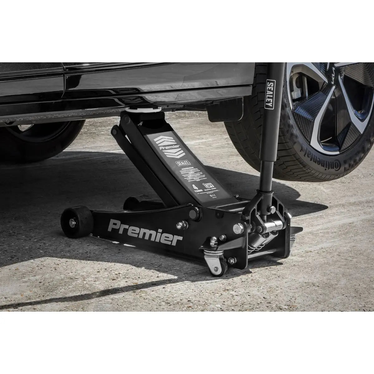 Sealey Premier Premier Low Profile Trolley Jack with Rocket Lift 4 Tonne - Black