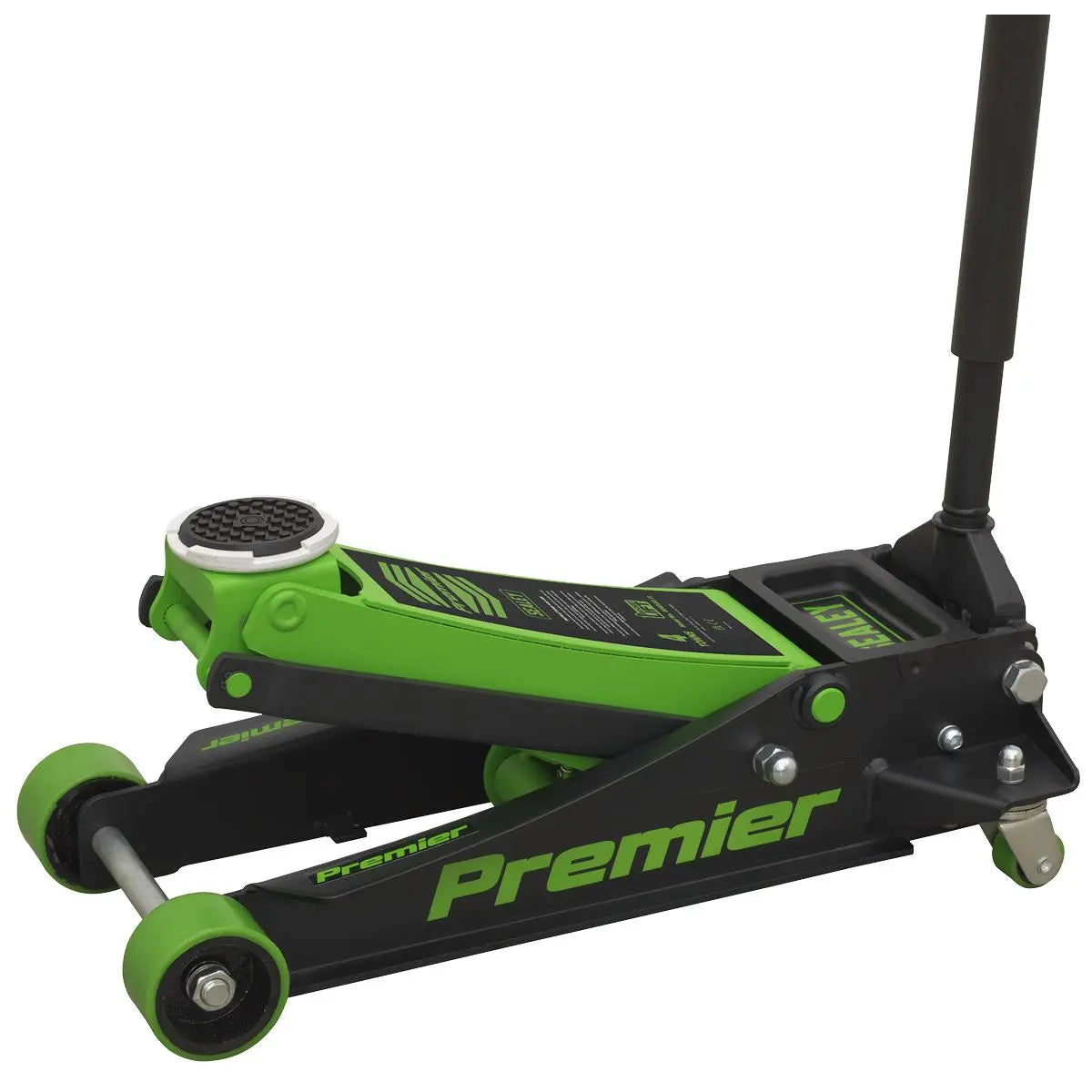 Sealey Premier Premier Low Profile Trolley Jack with Rocket Lift 4 Tonne - Green