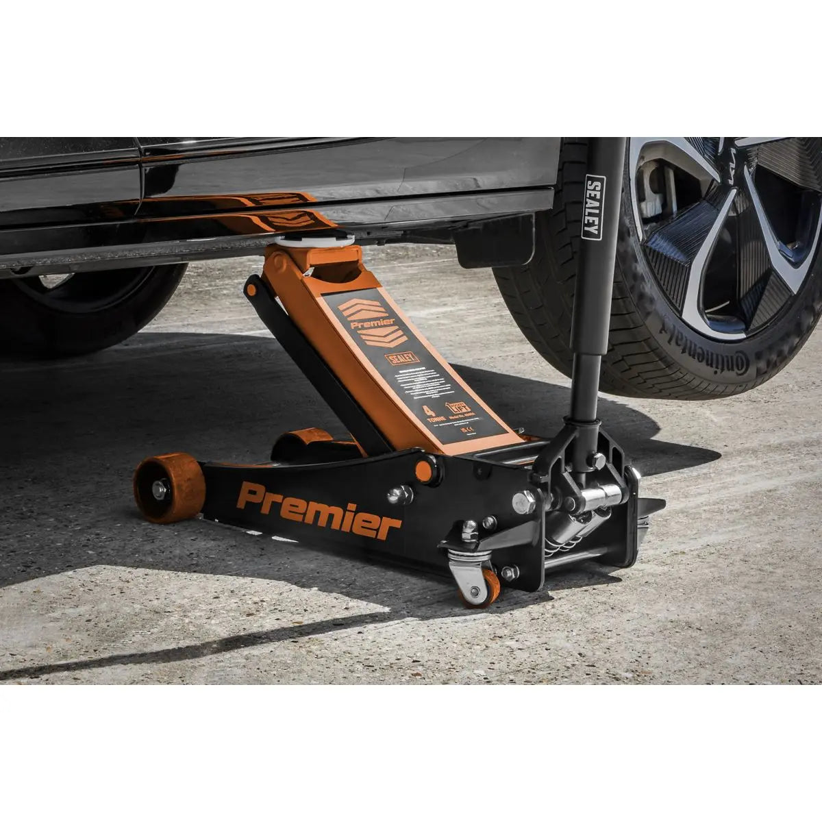 Sealey Premier Premier Low Profile Trolley Jack with Rocket Lift 4 Tonne - Orange