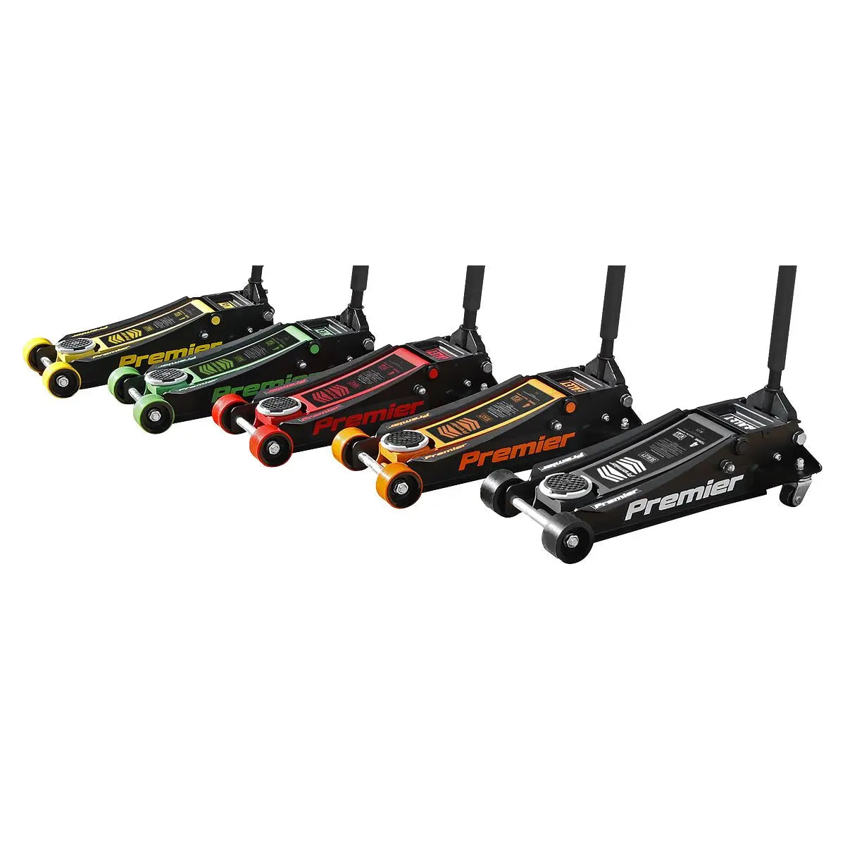 Sealey Premier Premier Low Profile Trolley Jack with Rocket Lift 4 Tonne - Yellow