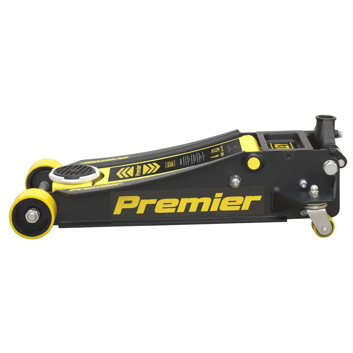 Sealey Premier Premier Low Profile Trolley Jack with Rocket Lift 4 Tonne - Yellow