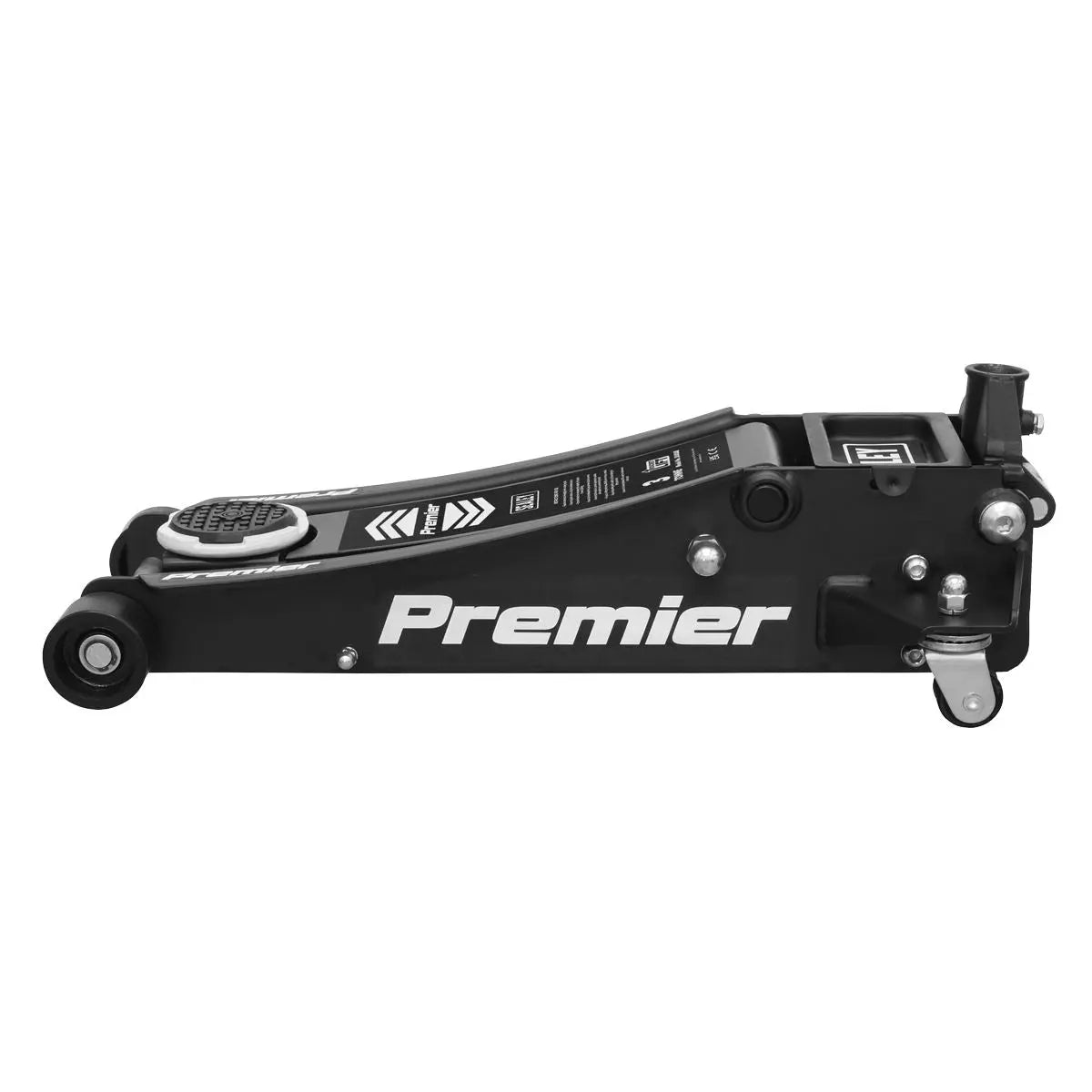 Sealey Premier Premier Trolley Jack 3 Tonne & Axle Stands (Pair) 3 Tonne per Stand Combo  White Rose Tools