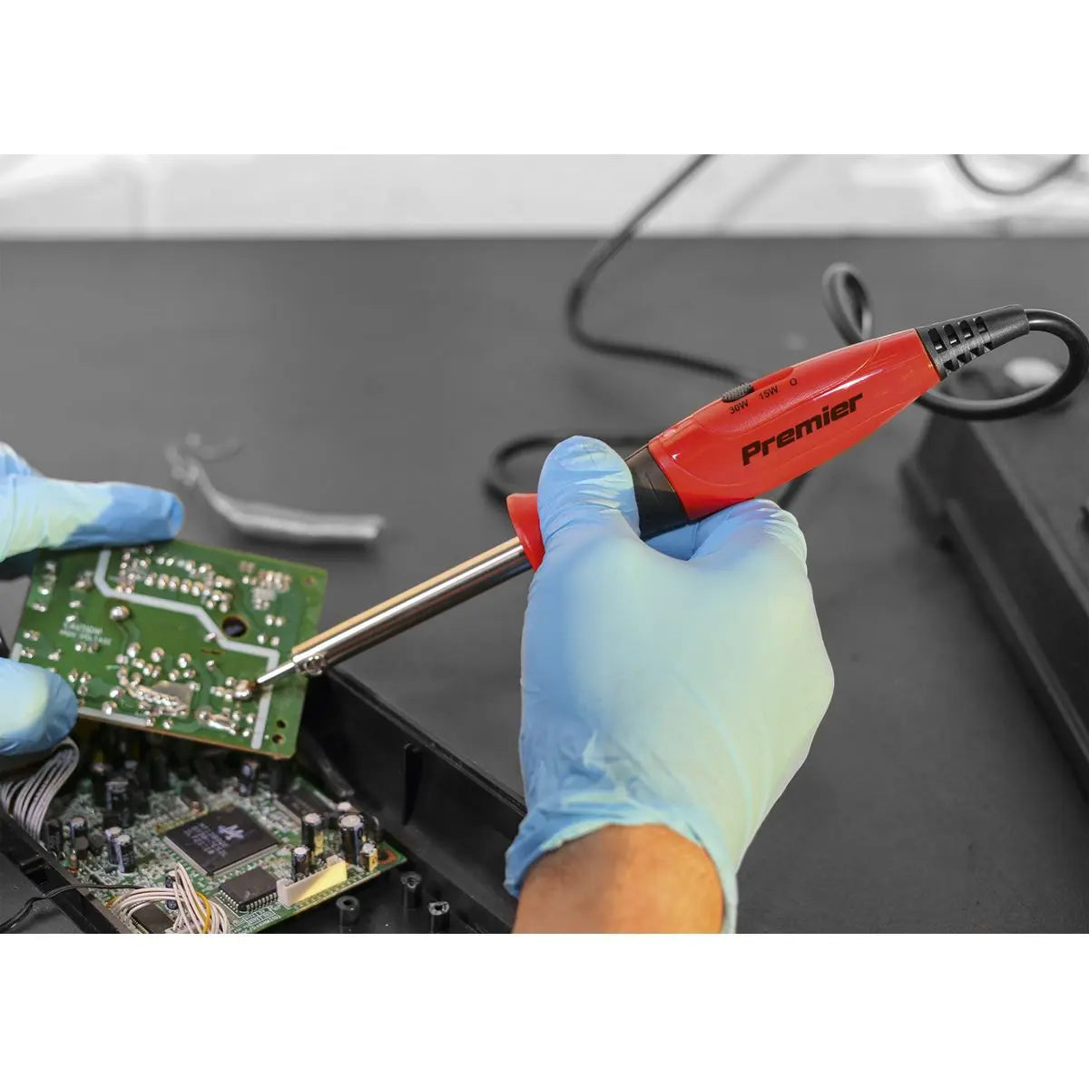 Sealey Premier Professional Soldering Iron with Long-Life Tip Dual Wattage 15/30W/230V