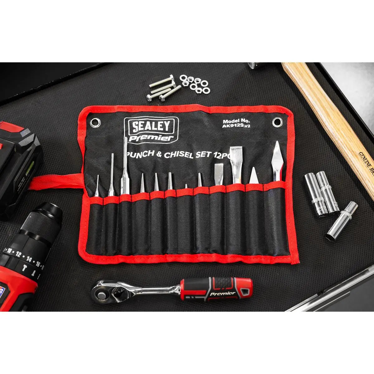 Sealey Premier Punch & Chisel Set 12pc - White Rose Tools