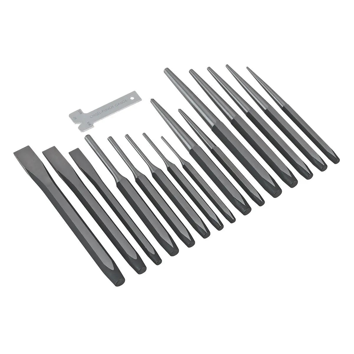 Sealey Premier Punch & Chisel Set 16pc White Rose Tools