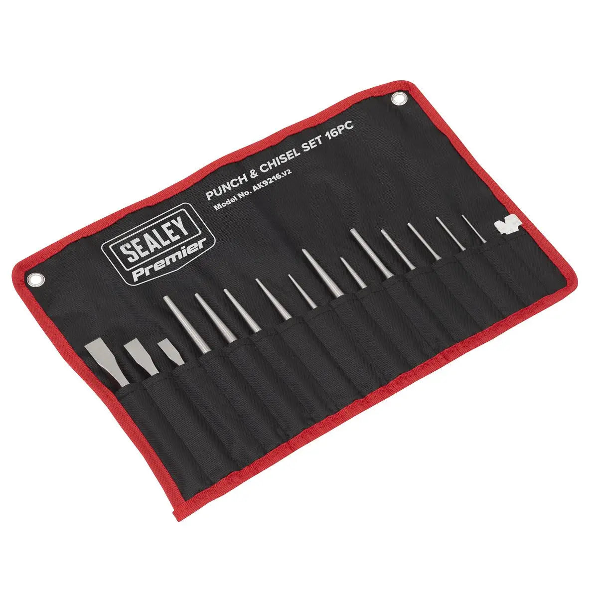 Sealey Premier Punch & Chisel Set 16pc White Rose Tools