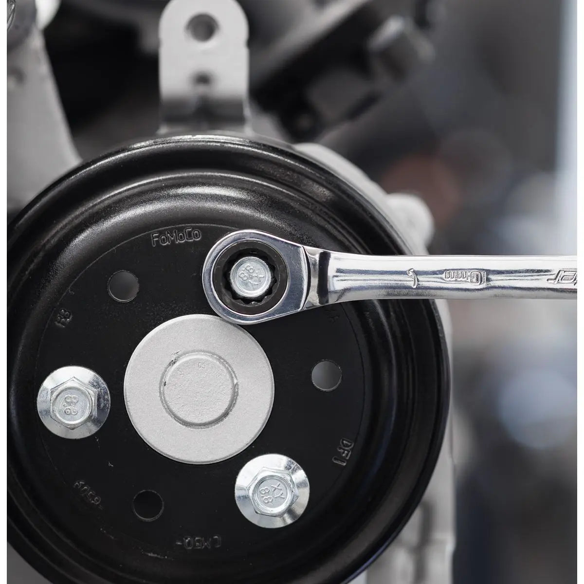 Sealey Premier Ratchet Spanner Set with Tool Tray 14pc White Rose Tools