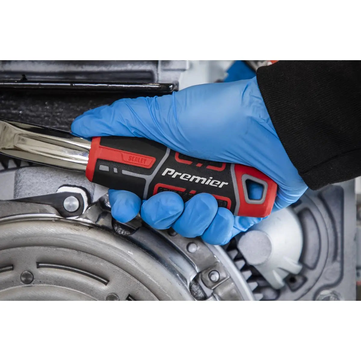 Sealey Premier Ratchet Wrench 1/2"Sq Drive Offset Pear-Head with Flip Reverse White Rose Tools