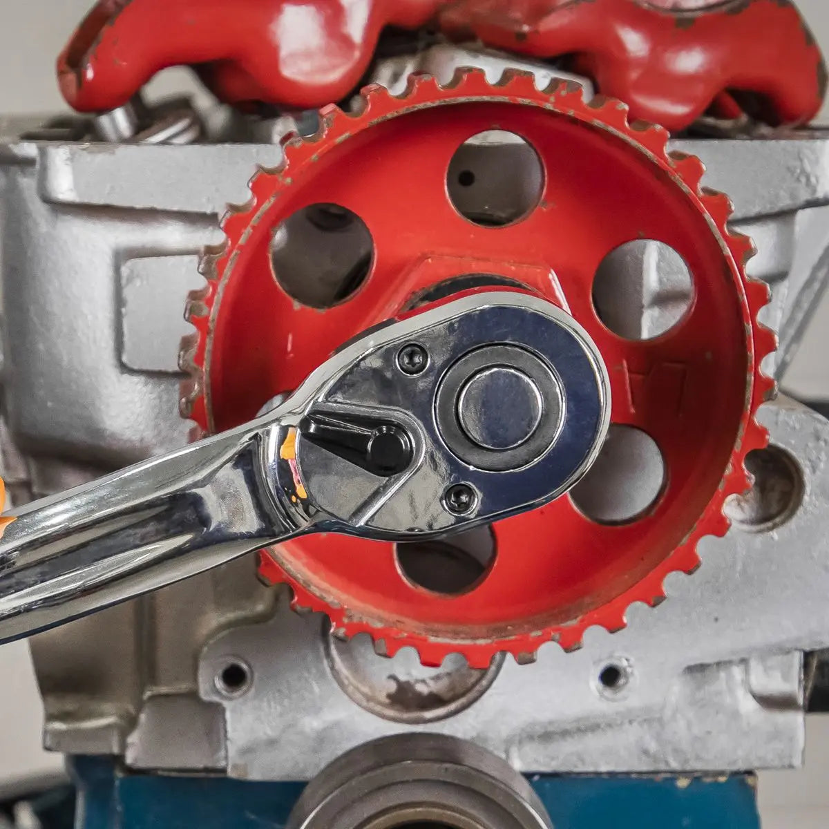 Sealey Premier Ratchet Wrench 3/8"Sq Drive Offset Pear-Head with Flip Reverse  White Rose Tools