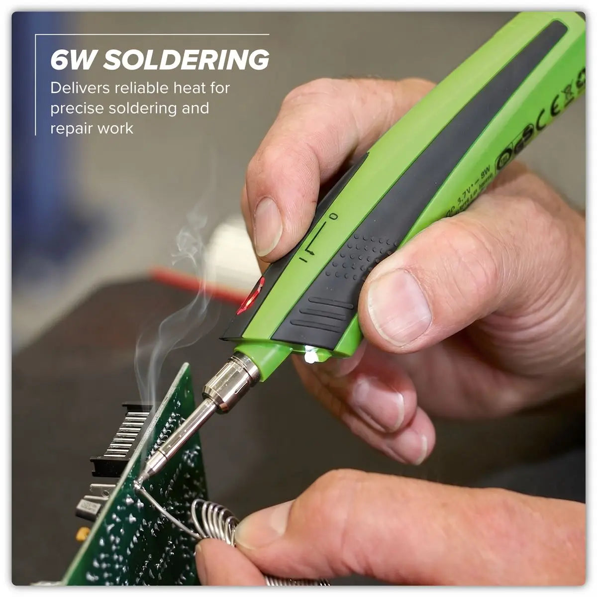 Sealey Premier Rechargeable Soldering Iron 6W White Rose Tools