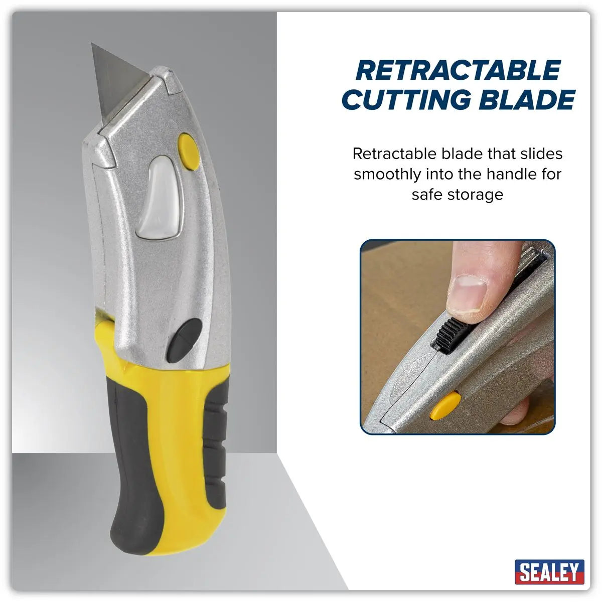 Sealey Premier Retractable Utility Knife - White Rose Tools