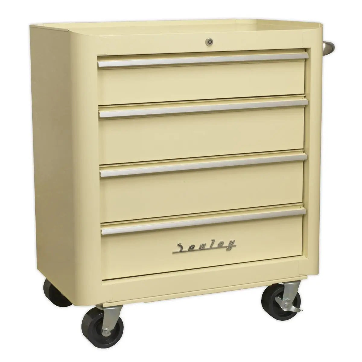 Sealey Premier Retro Style Topchest, Mid-Box Tool Chest & Rollcab Combination 10 Drawer Cream