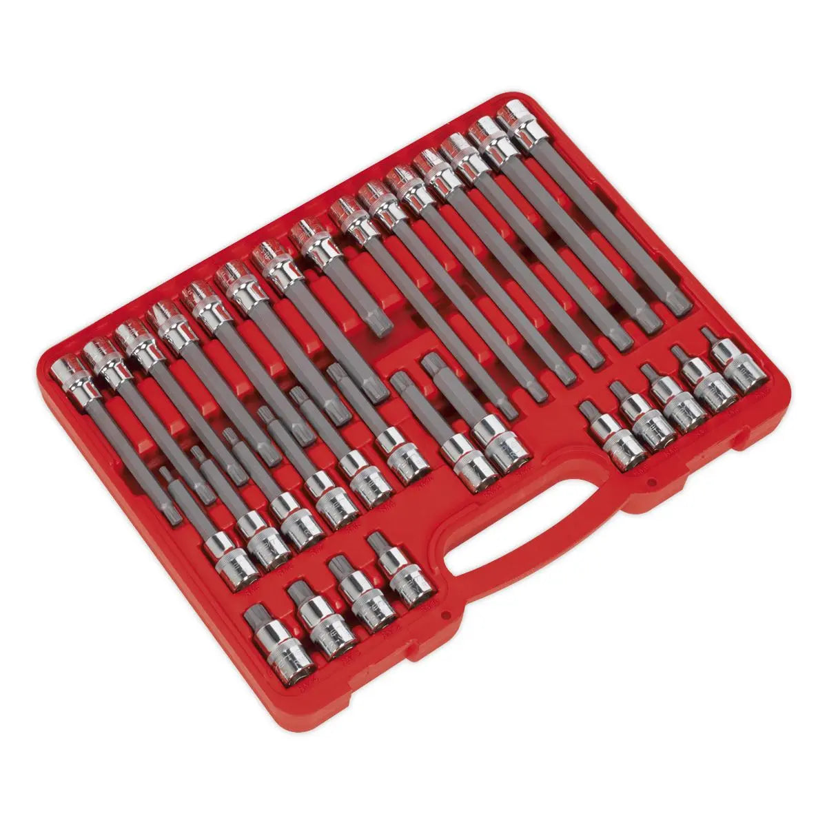 Sealey Premier Ribe Socket Bit Set 32pc 1/2"Sq Drive