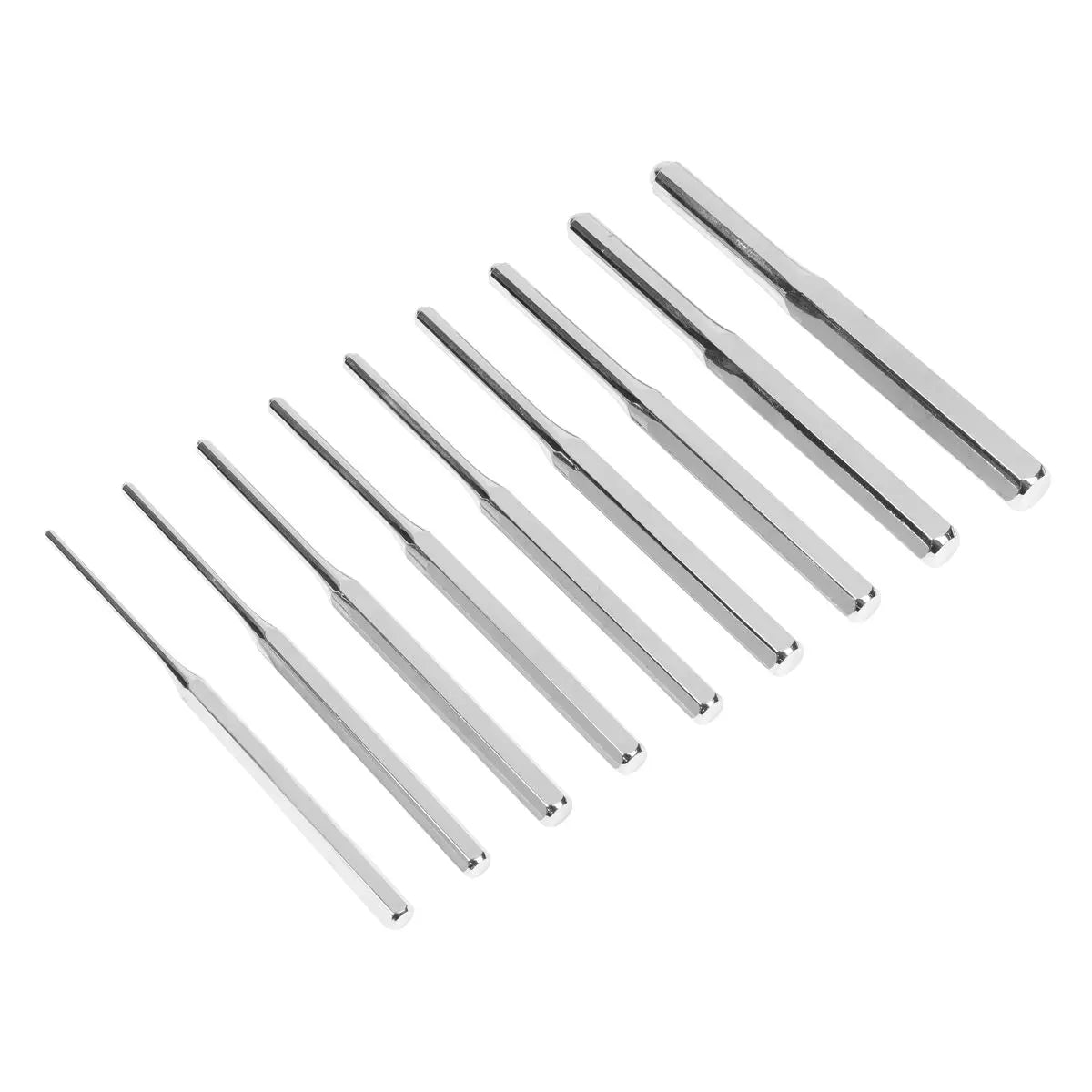 Sealey Premier Roll Pin Punch Set 3-12mm 9pc White Rose Tools
