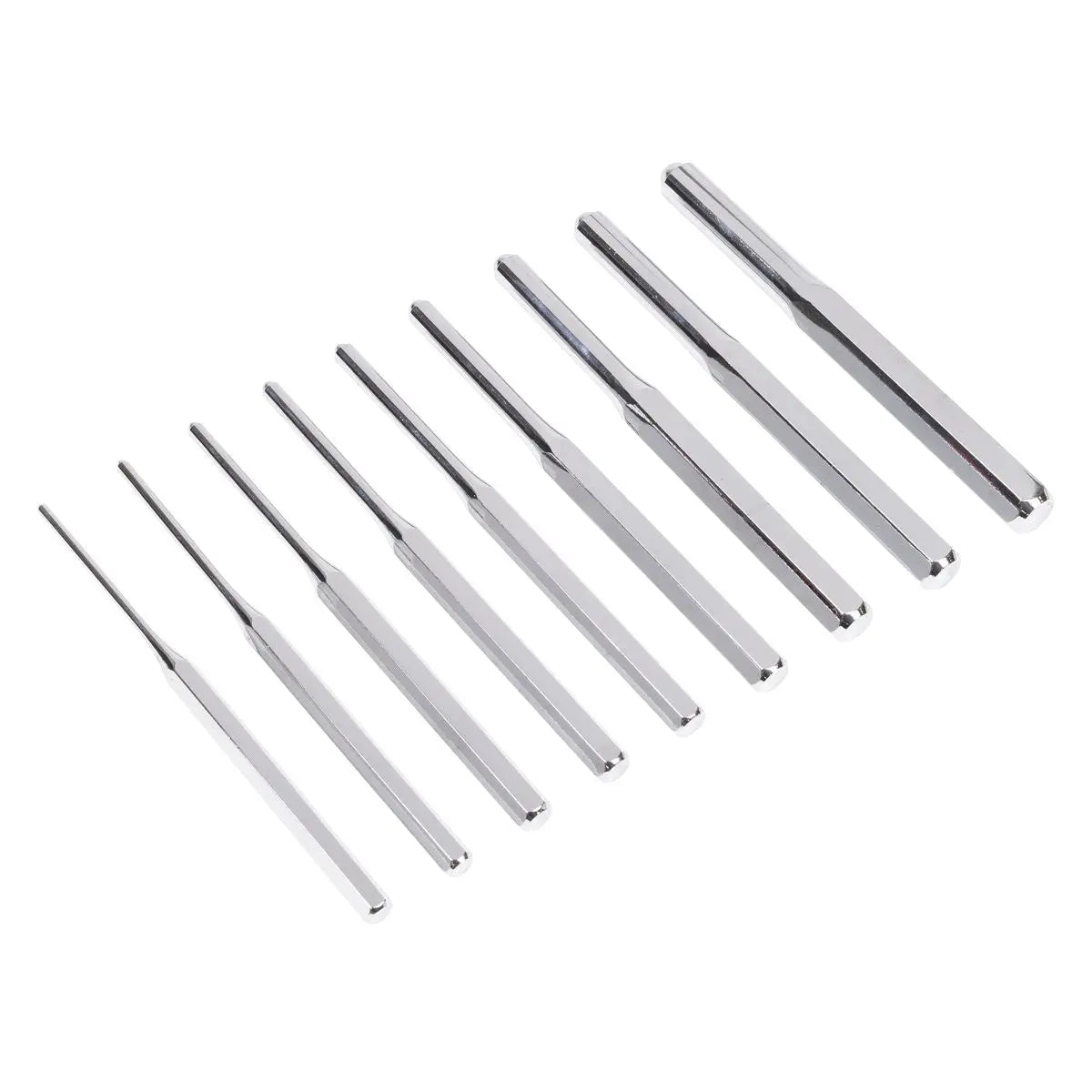 Sealey Premier Roll Pin Punch Set Imperial 1/8-1/2" 9pc White Rose Tools