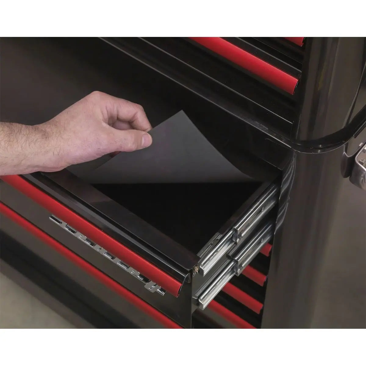 Sealey Premier Rollcab 4 Drawer Retro Style- Black with Red Anodised Drawer Pulls