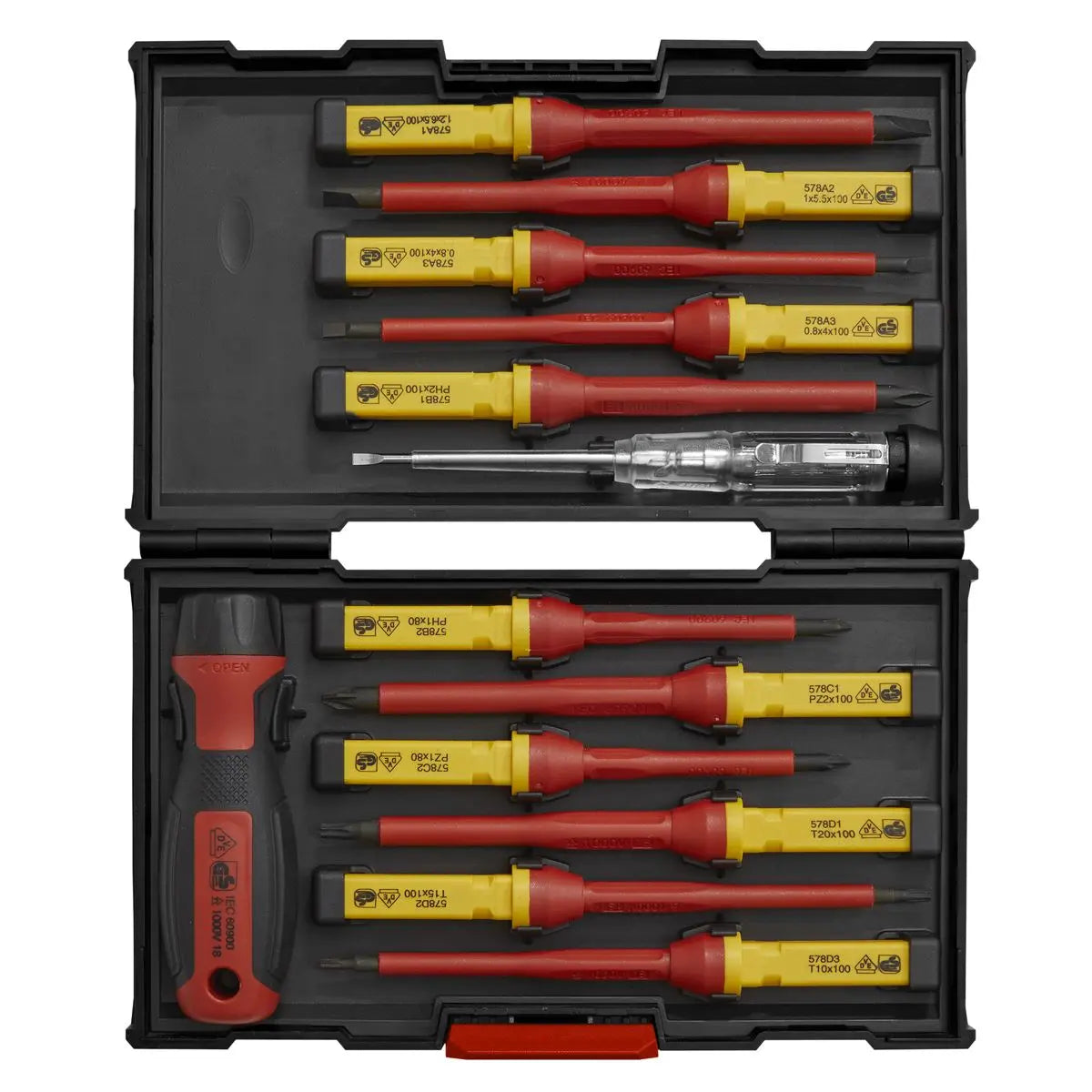 Sealey Premier Screwdriver Set 13pc Interchangeable - VDE Approved