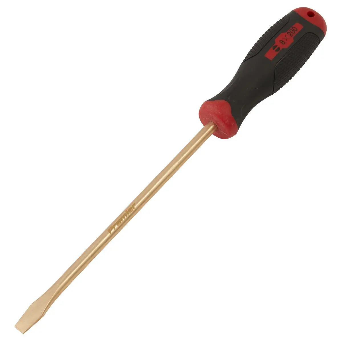Sealey Premier Screwdriver Slotted 8 x 200mm - Non-Sparking