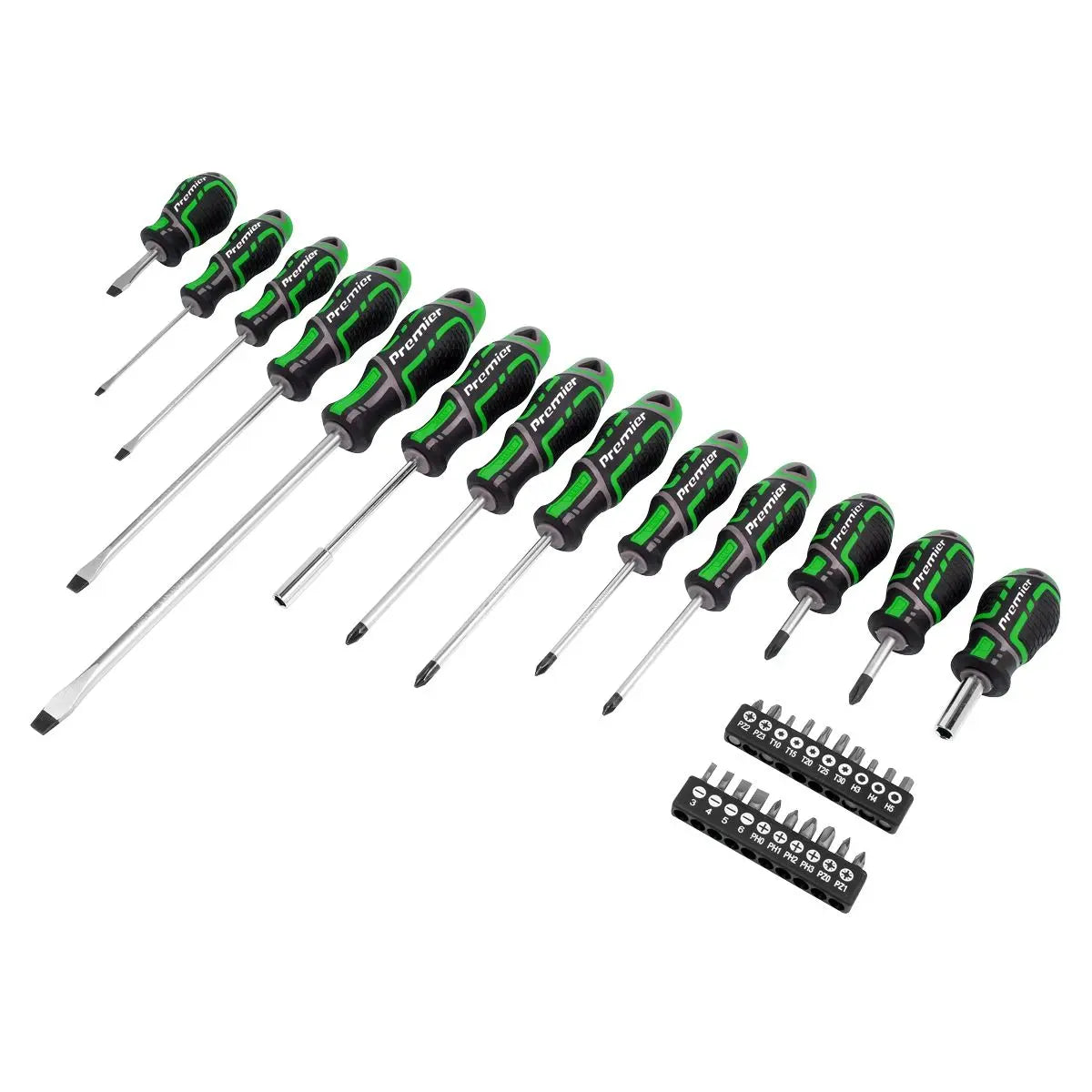 Sealey Premier Screwdriver & Bit Set 33pc GripMAX® - Hi-Vis
