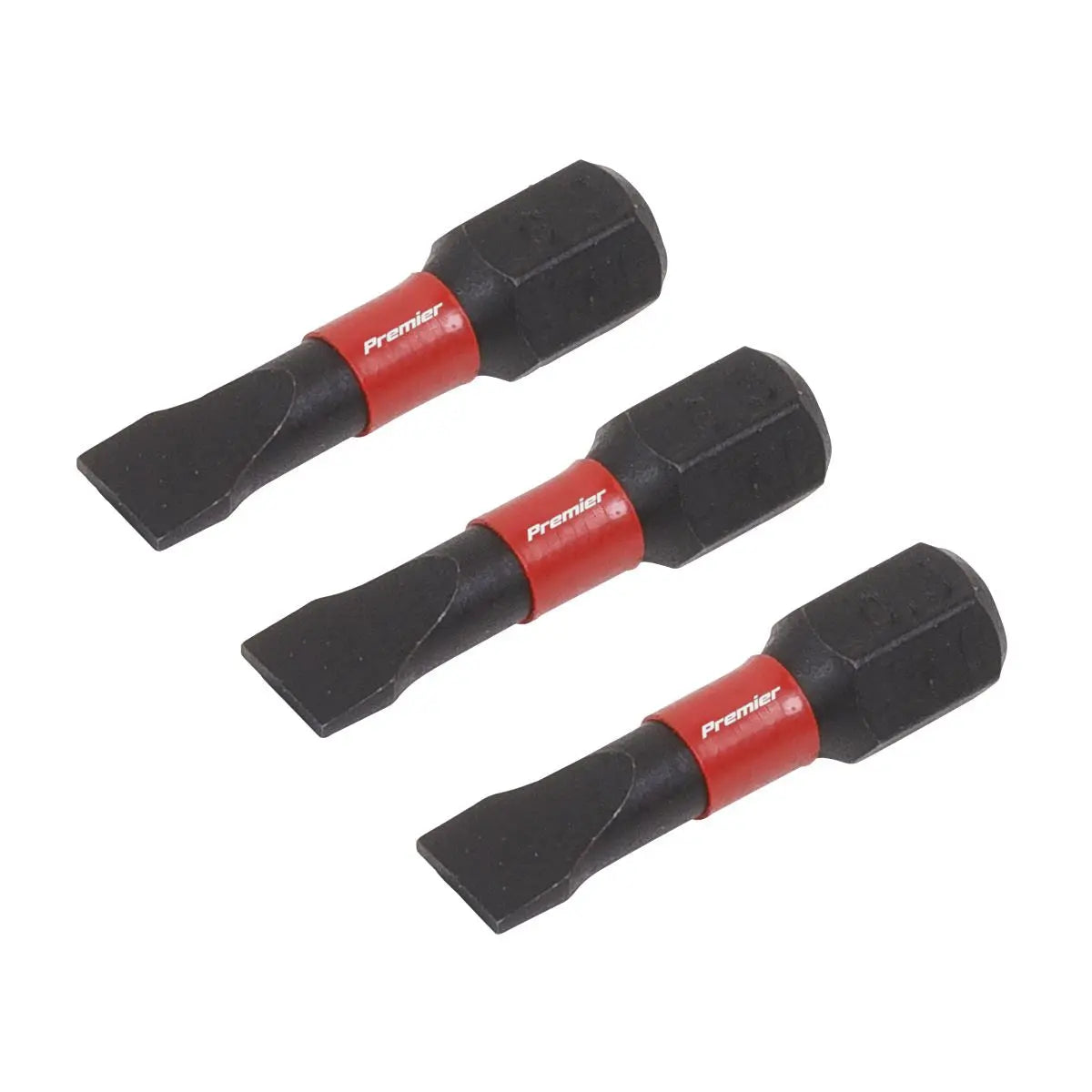 Sealey Premier Slotted 5.5mm Impact Power Tool Bits 25mm - 3pc