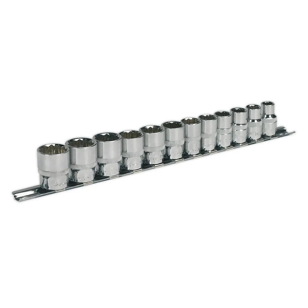 Sealey Premier Socket Set 12pc 3/8"Sq Drive 12pt WallDrive® Metric
