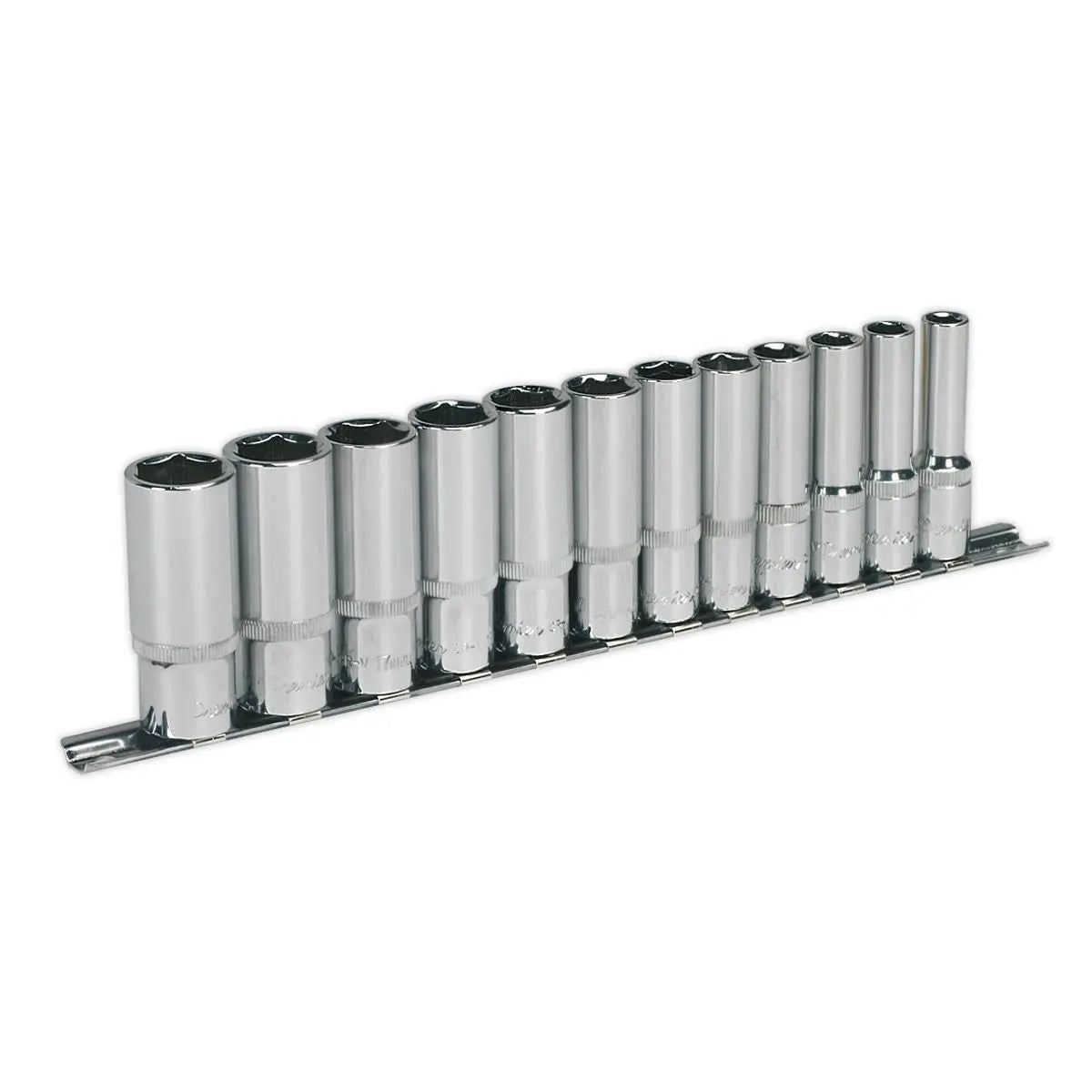 Sealey Premier Socket Set 12pc 3/8"Sq Drive 6pt Deep WallDrive® Metric