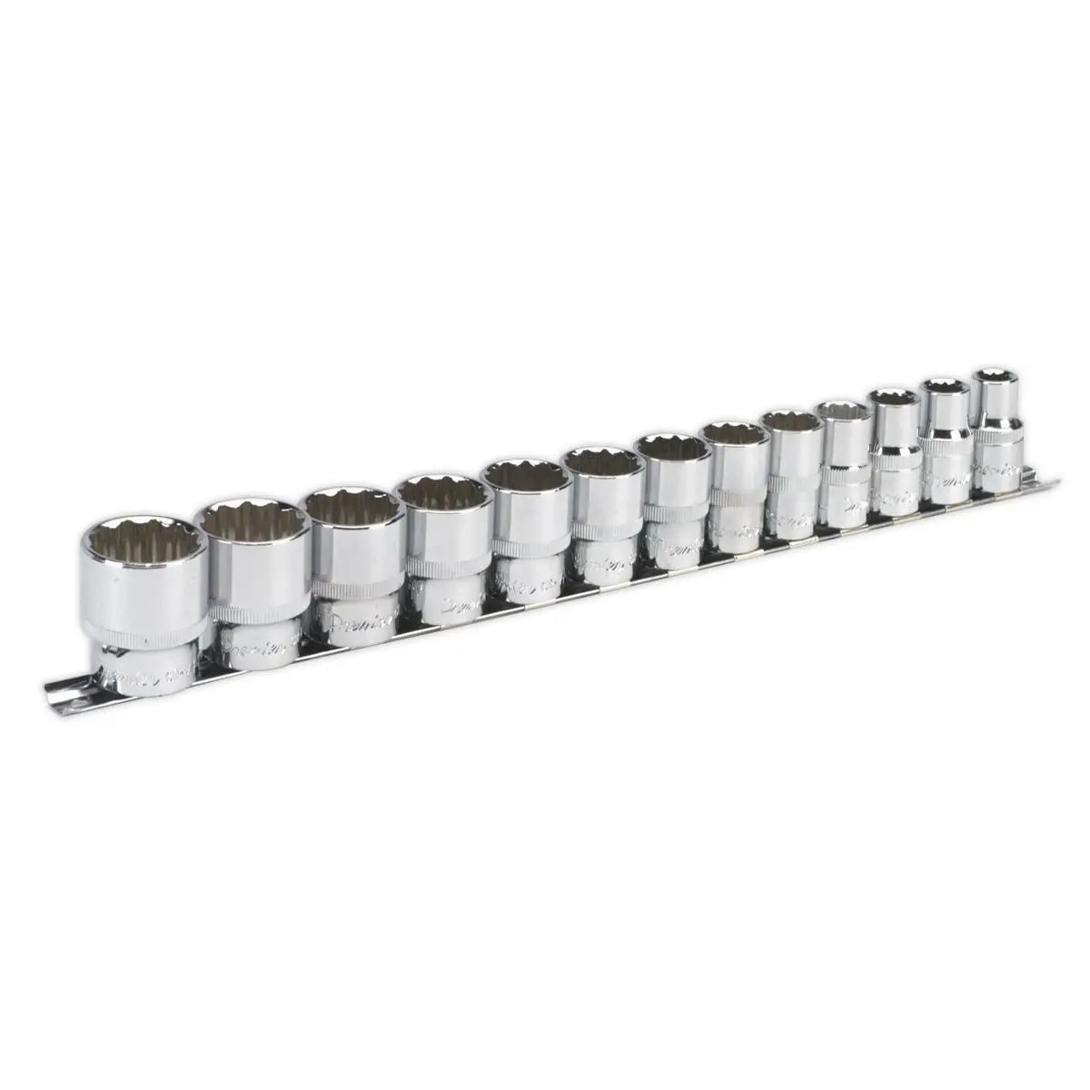Sealey Premier Socket Set 13pc 1/2"Sq Drive 12pt WallDrive® Imperial