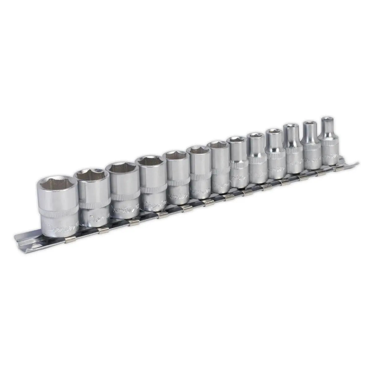 Sealey Premier Socket Set 13pc 1/4"Sq Drive 6pt WallDrive® - Metric