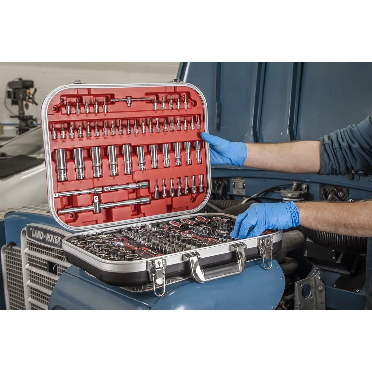 Sealey Premier Socket Set 172pc 1/4", 3/8" & 1/2"Sq Drive WallDrive® White Rose Tools