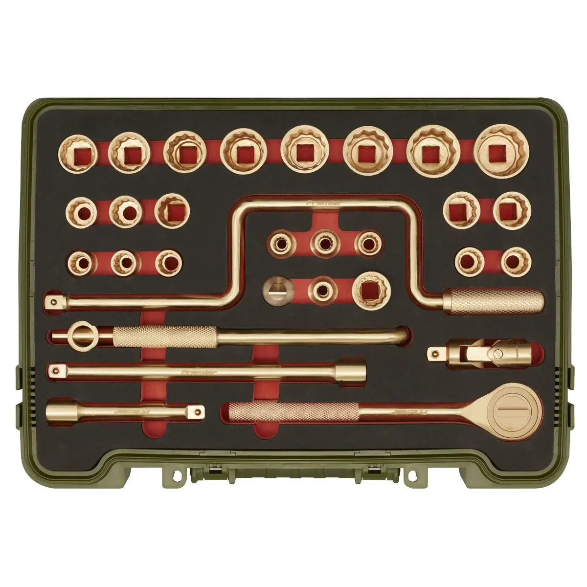 Sealey Premier Socket Set 31pc 1/2"Sq Drive - Non-Sparking
