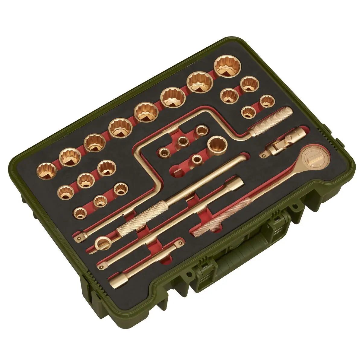 Sealey Premier Socket Set 31pc 1/2"Sq Drive - Non-Sparking