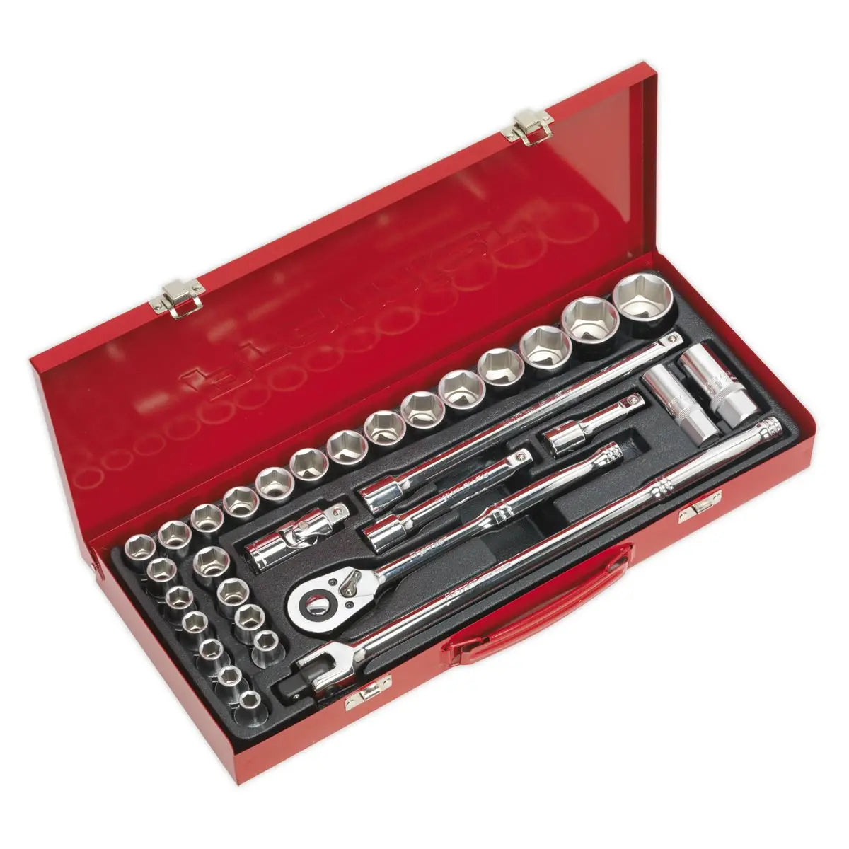 Sealey Premier Socket Set 32pc 1/2"Sq Drive 6pt WallDrive® - Metric/Imperial