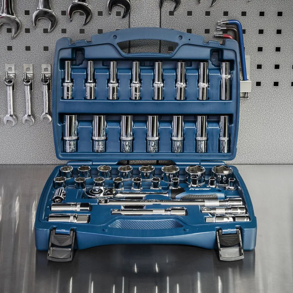 Sealey Premier Socket Set 41pc 1/2"Sq Drive WallDrive® Metric